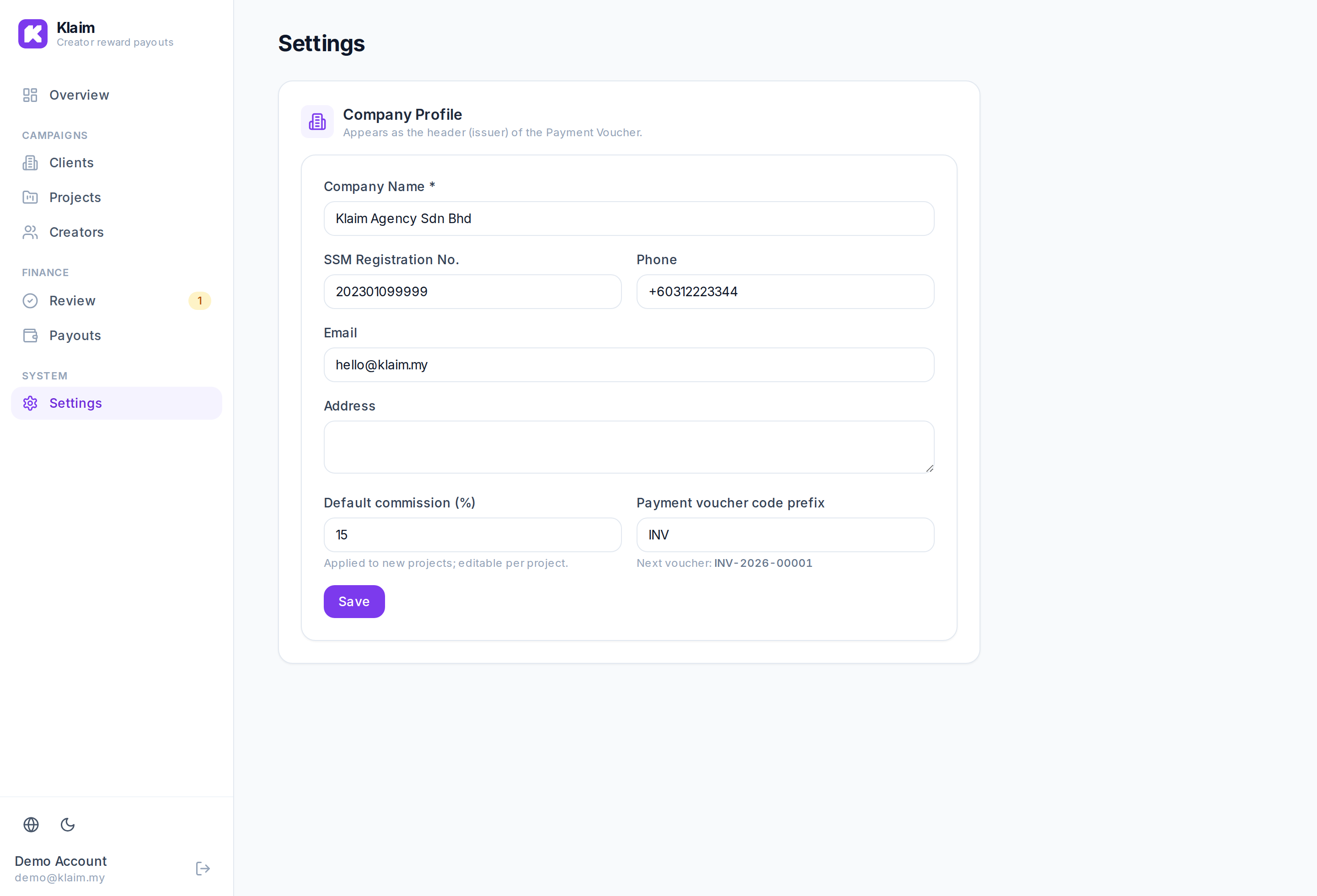 Set up your company
