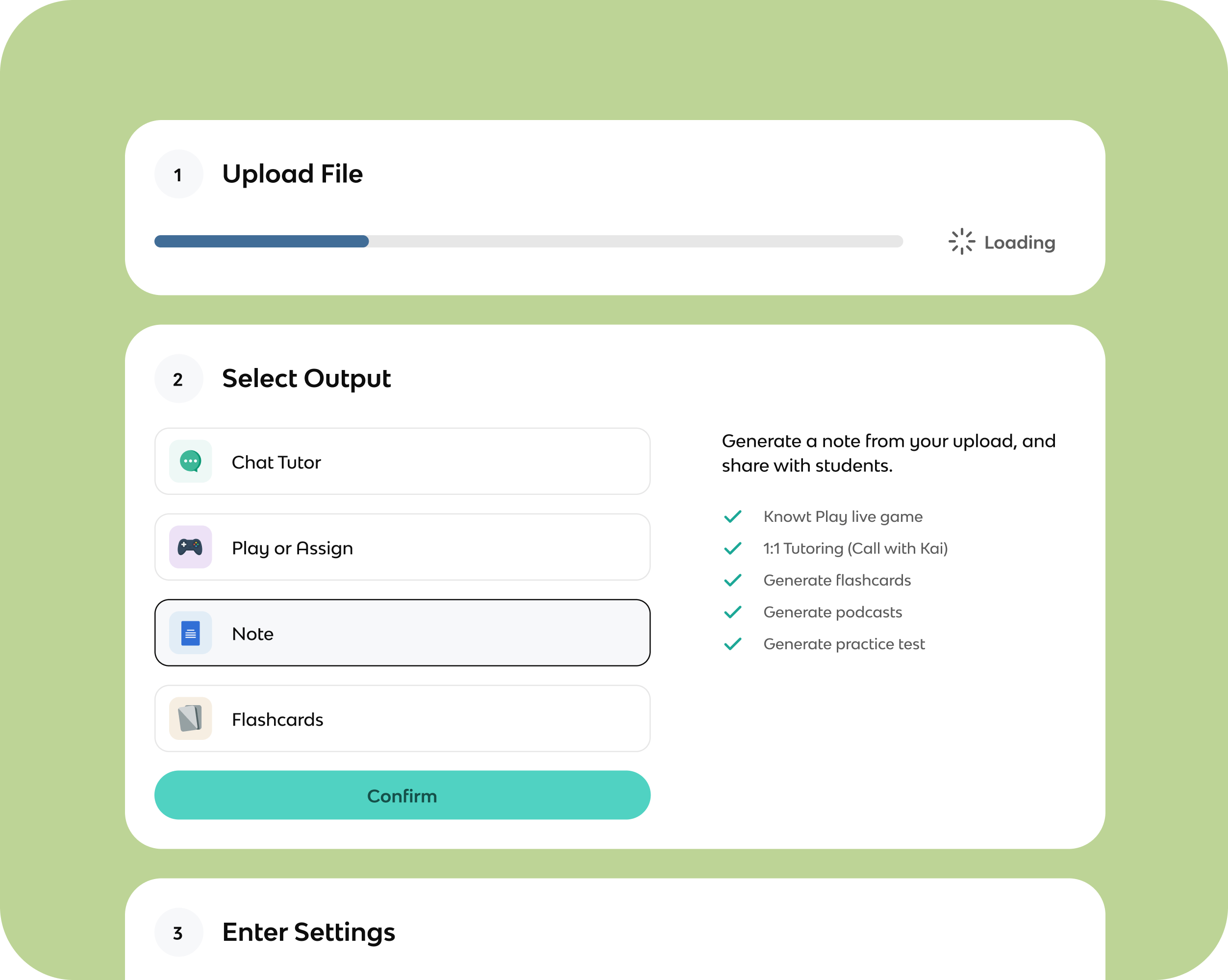 Upload any resources